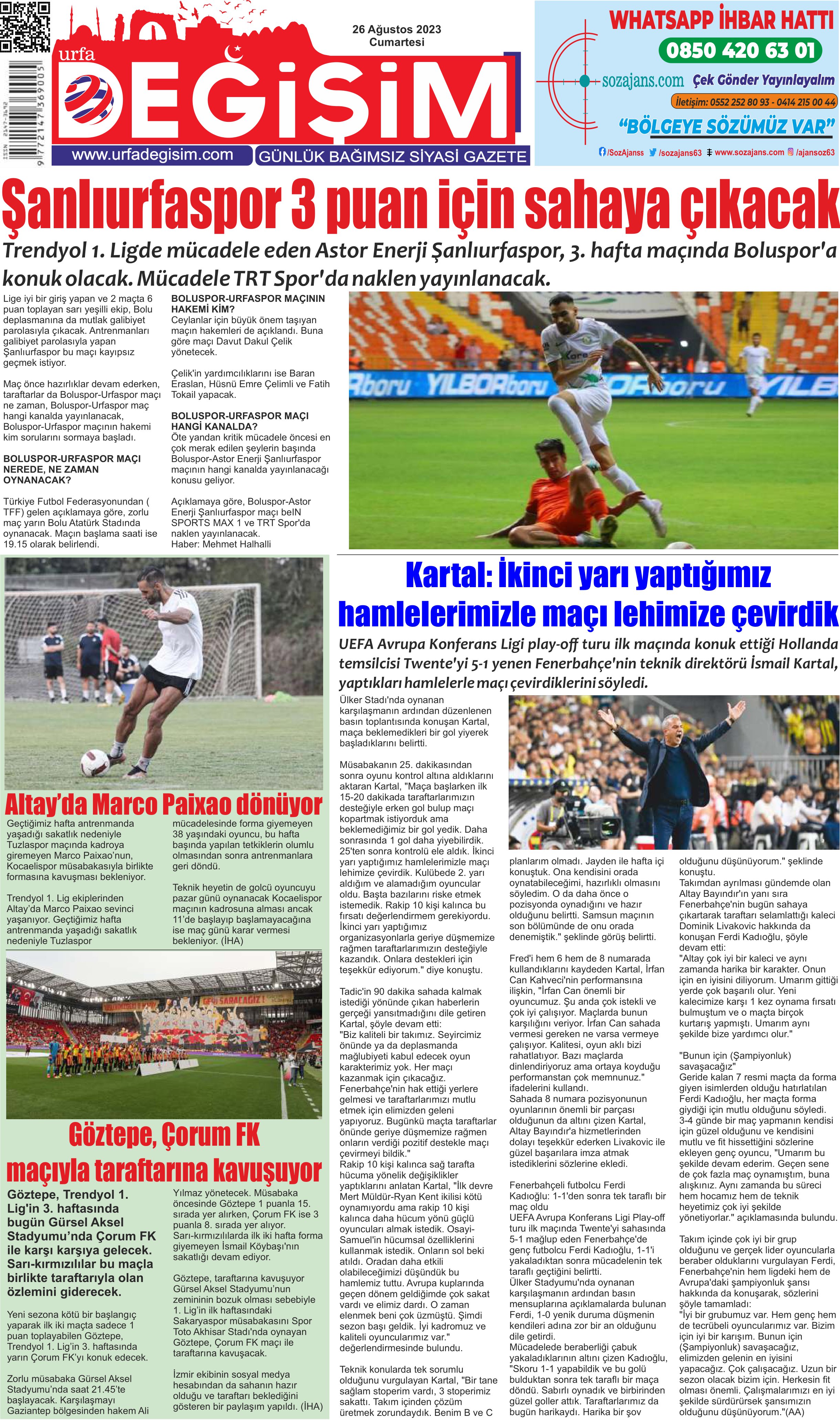 URFA DEĞİŞİM GAZETESİ