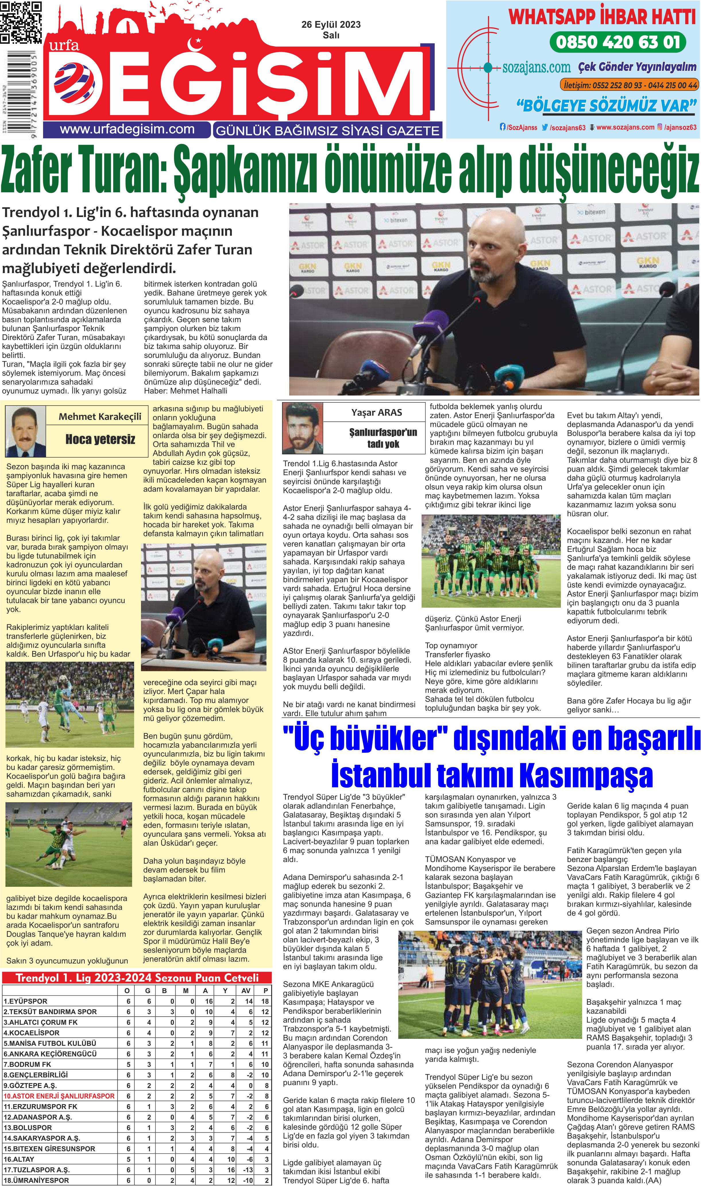 URFA DEĞİŞİM GAZETESİ
