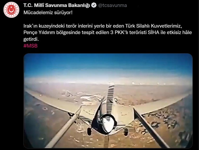 3 PKK'lı SİHA ile etkisiz hale getirildi