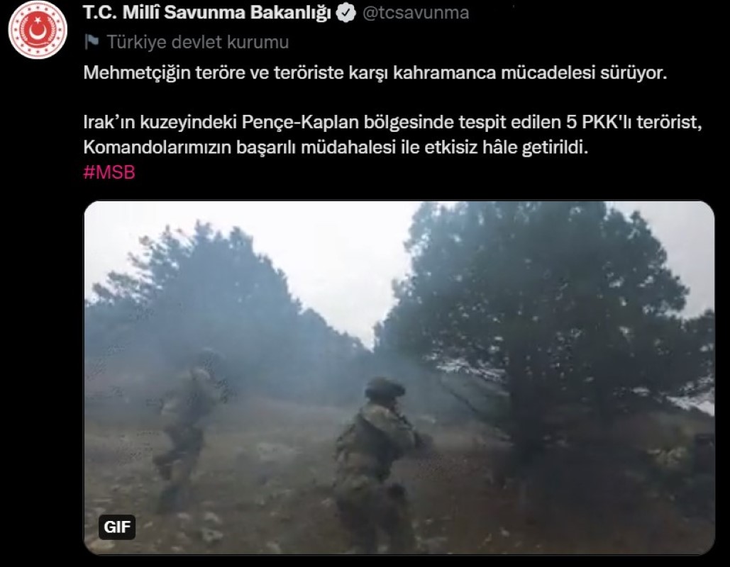 5 PKK'lı terörist etkisiz hale getirildi