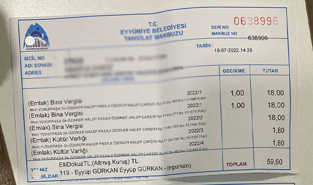 Eyyübiye Belediyesinden Gereksiz Gecikme Zammı
