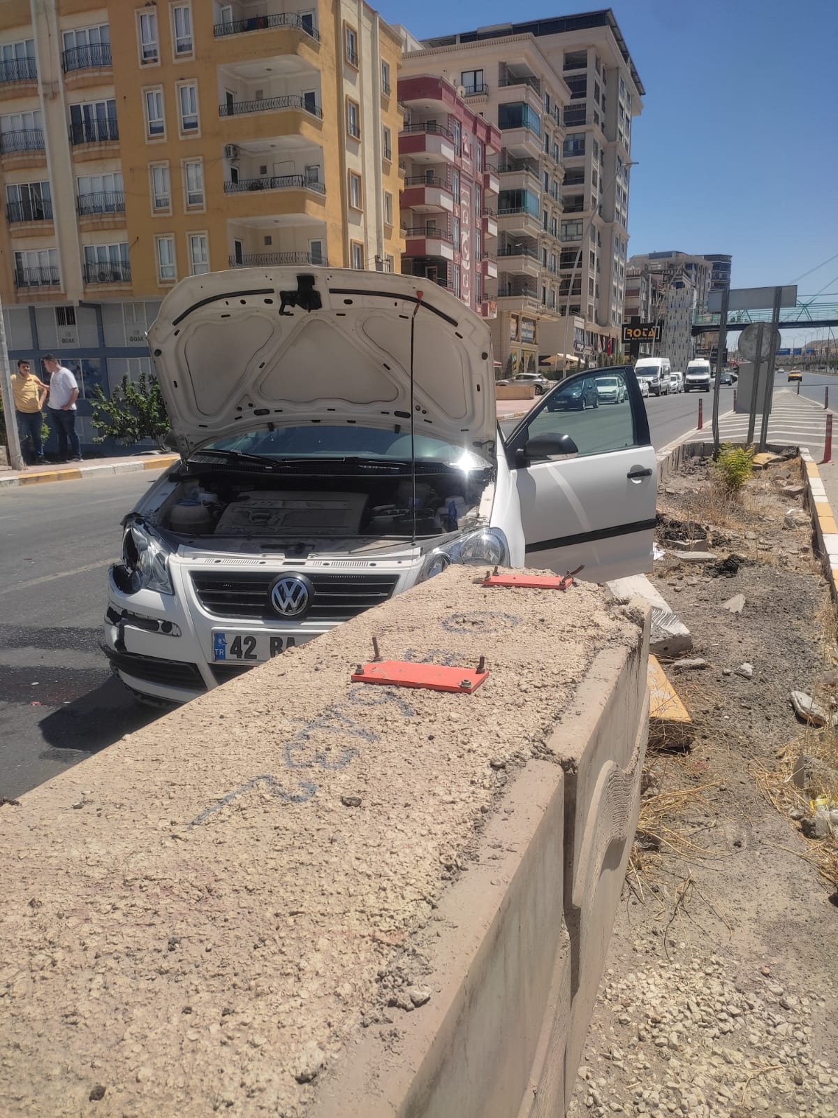 Şanlıurfa'da maddi hasarlı  trafik kazası
