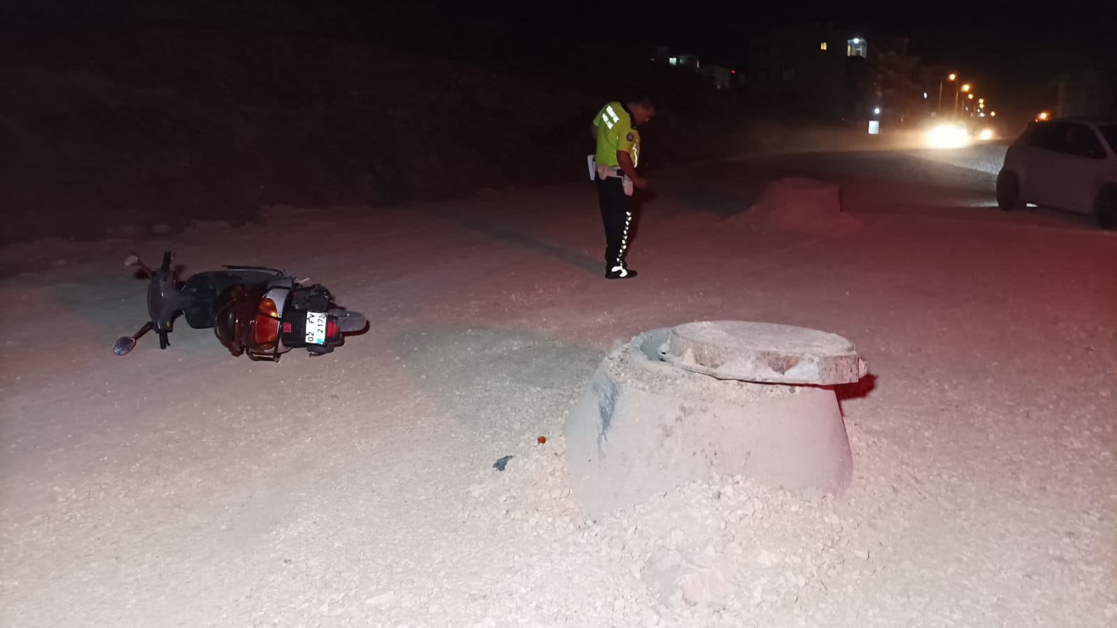 Motosiklet kaza yaptı: 1 yaralı