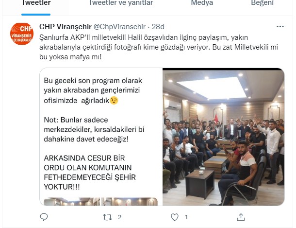 CHP'den Vekil Özşavlı'ya tepki!