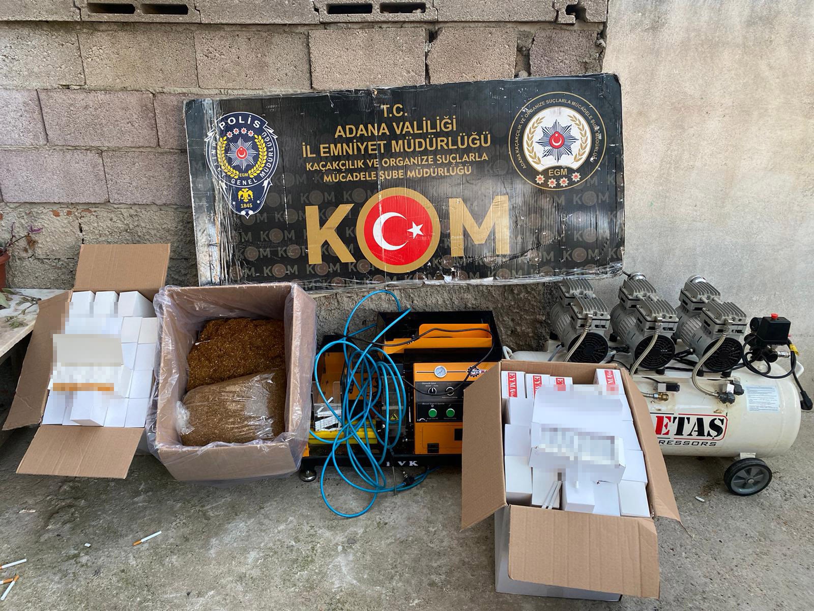 31 milyon doldurulmuş sigara ve 8 milyon makaron ele geçirildi