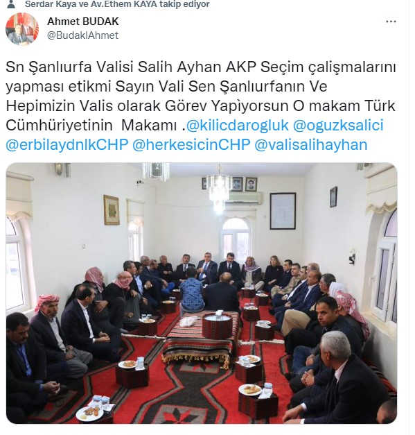 Budak, Vali Salih Ayhan'a sert çıktı