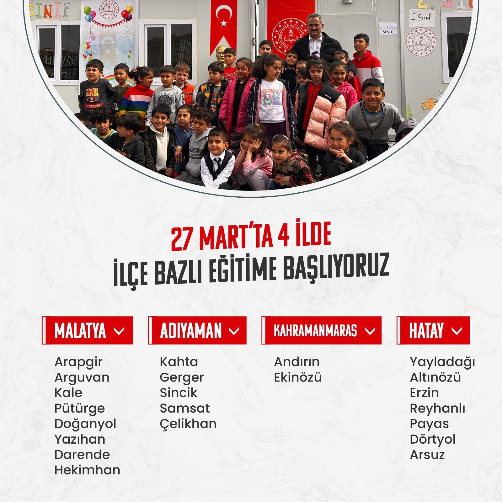 Afet bölgesindeki hangi illerde eğitime başlanacak açıklandı