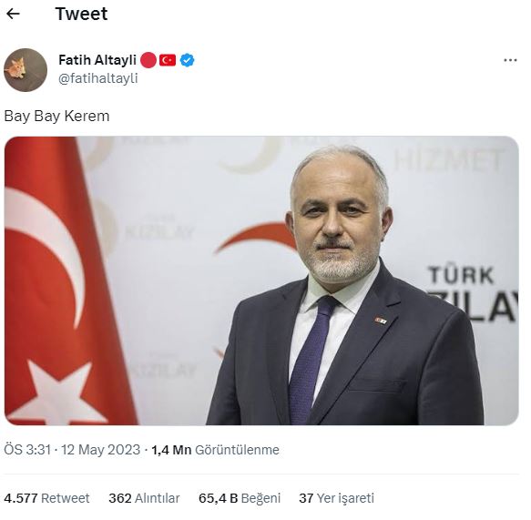 Fatih Altaylıdan Kınık'a yorum: 'Bay Bay Kerem'