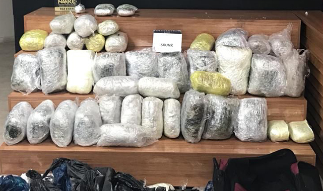 Şanlıurfa'da kilolarca skunk maddesi ele geçirildi