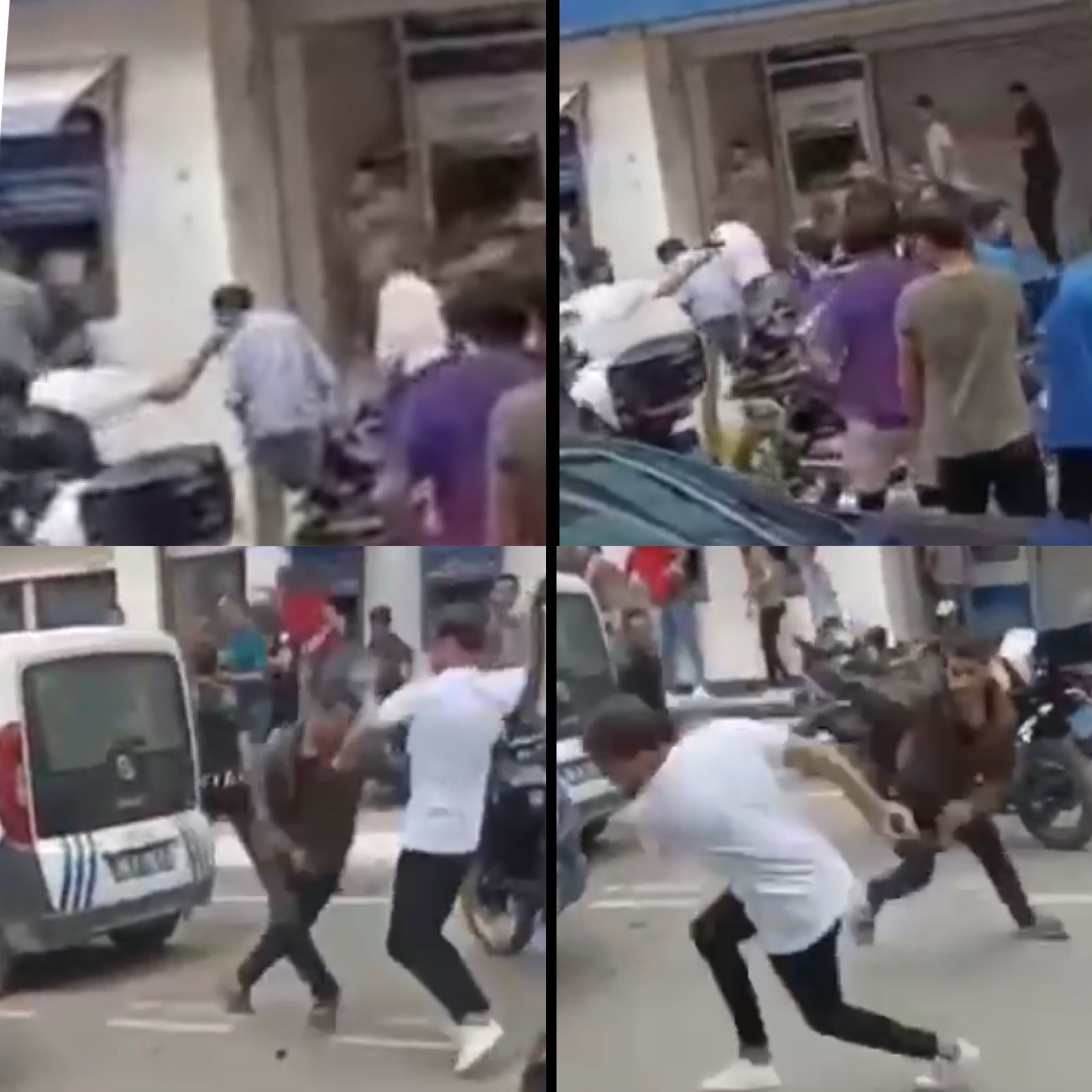 İki grup arasında taşlı, sopalı kavga!
