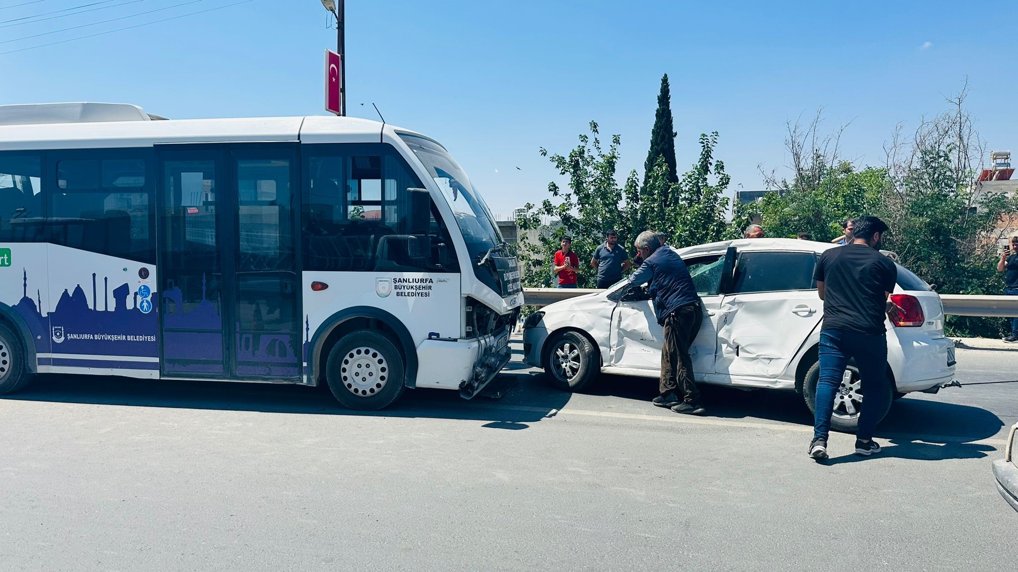 Birecik'te zincirleme kaza!