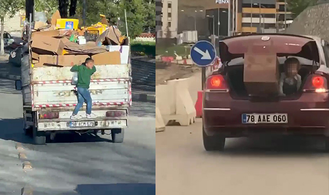 Tehlikeli yolculuk yapan çocuklar yürekleri ağza getirdi