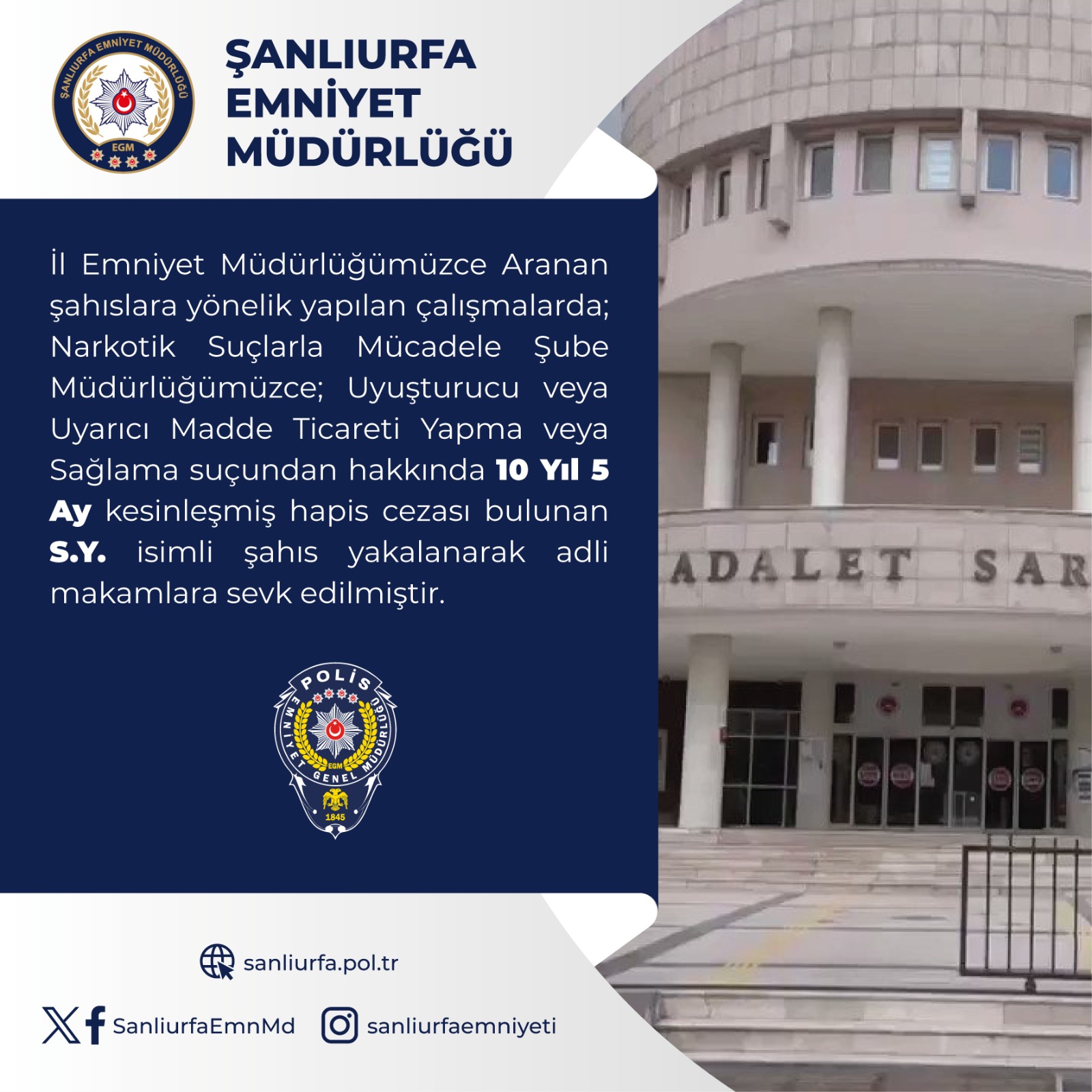 Şanlıurfa'da uyuşturucu ticareti yapan zanlı yakalandı