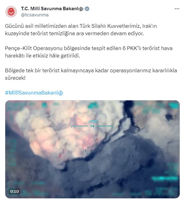Pençe-Kilit Operasyonu bölgesinde 6 PKK’lı terörist etkisiz hale getirildi