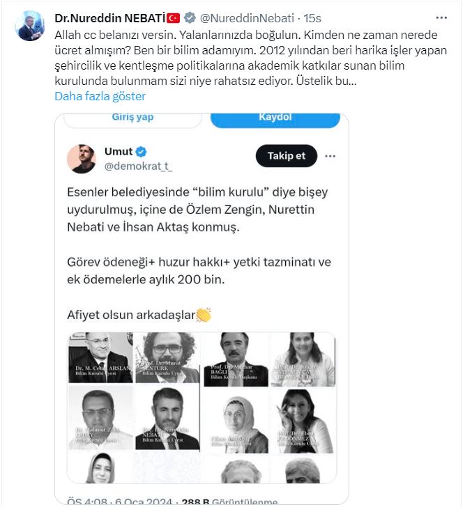Urfalı vekilden "Ne zaman nerede ücret almışım? Ben bir bilim adamıyım" açıklaması