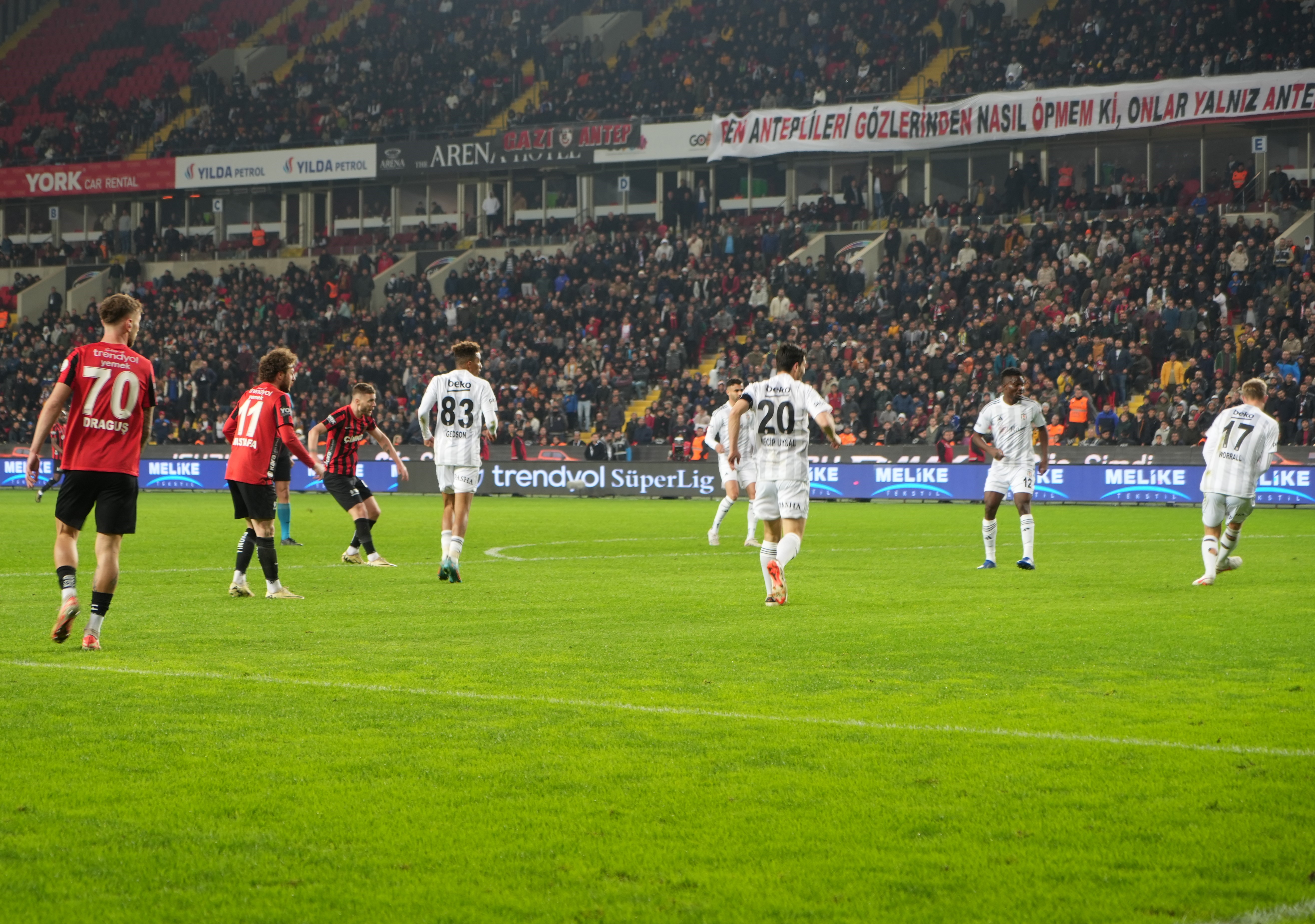 Trendyol Süper Lig: Gaziantep FK: 2 - Beşiktaş: 0