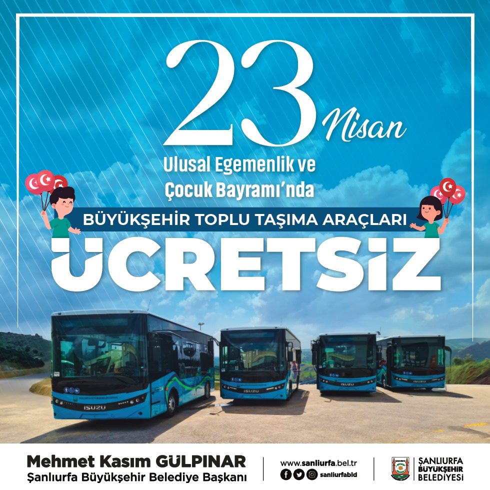 Şanlıurfa'da yarın ücretsiz hizmet verecek