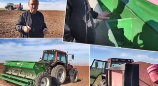 Çiftçi tarlasını gübresiz ekti