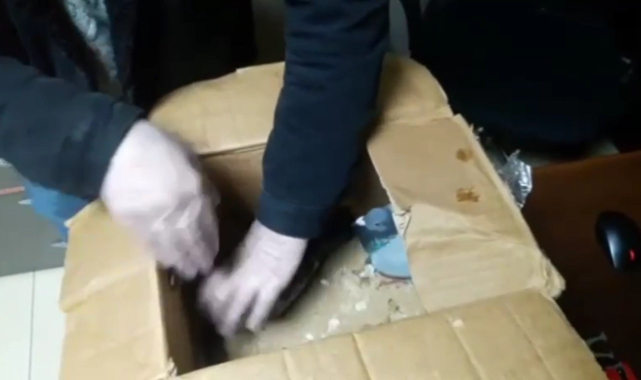 Güvercin kutusu ve baklava paketinden uyuşturucu