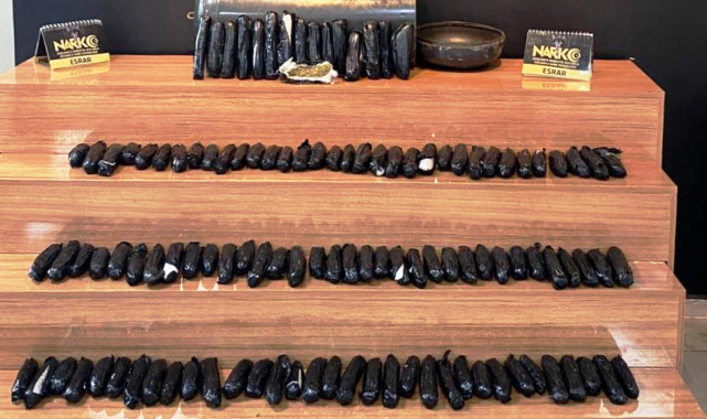 Yakıt tankının içinden 11 kilo esrar çıktı