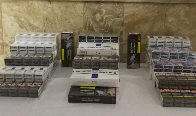 280 bin lira değerinde kaçak makaron ele geçirildi