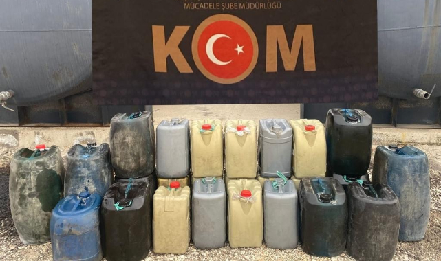 620 litre kaçak akaryakıt ele geçirildi