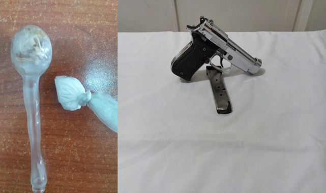 Suruç'ta 3 şahsın üzerinde uyuşturucu ve silah çıktı