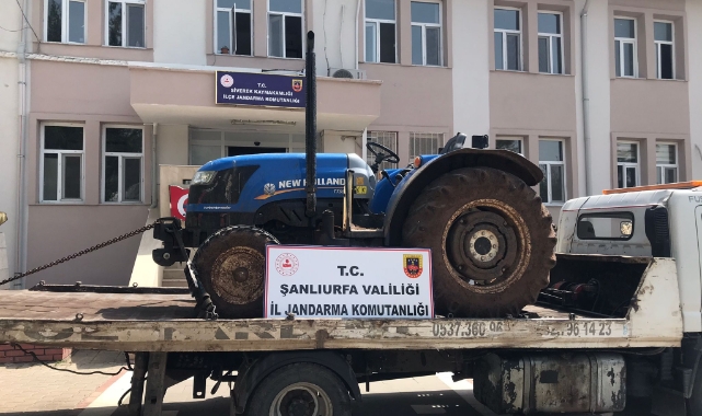Antep'ten çalınan traktör Urfa'da bulundu