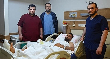 Şanlıurfa'da ayak parmağı eline dikildi