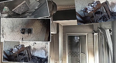 Karaköprü'de ev yangını! Ev kullanılamaz halde