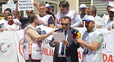 Şanlıurfa'da beyaz önlüklüler iş bıraktı!