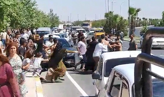 Şanlıurfa'da piknikte yer kavga anı