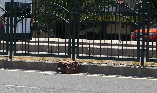 Yol ortasında şüpheli bavul