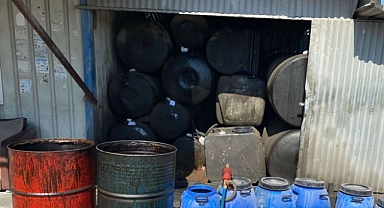 550 litre kaçak akaryakıt ele geçirildi!