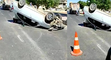 Şanlıurfa'da araç takla attı 2 yaralı