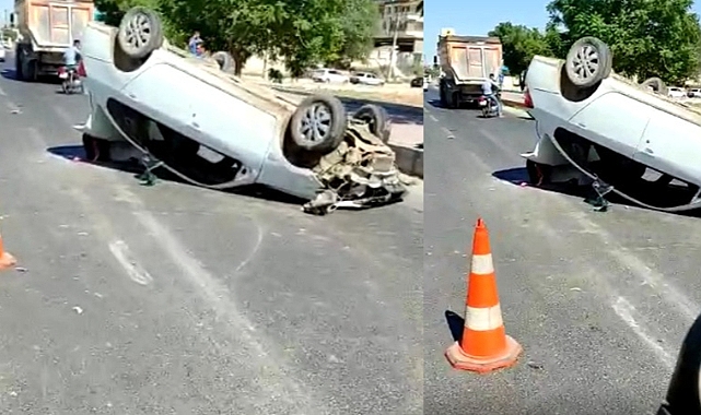 Şanlıurfa'da araç takla attı 2 yaralı