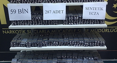 59 bin 287 sentetik uyuşturucu hap ele geçirildi!