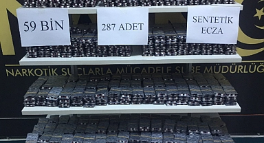 59 bin 287 sentetik uyuşturucu hap ele geçirildi!