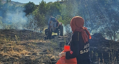 Anız yangını bu sefer vatandaşın canını yaktı
