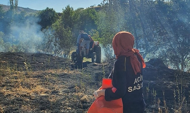 Anız yangını bu sefer vatandaşın canını yaktı