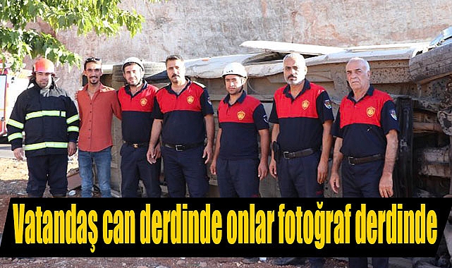 Kaza bölgesinde hatıra fotoğrafı!