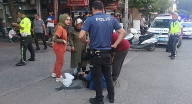 Motosikletle otomobil çarpıştı 1 yaralı