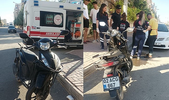 Otomobil motosikletle çarpıştı! 1 yaralı
