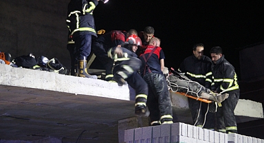 Şanlıurfada inşaat çöktü! 3 işçi yaralandı