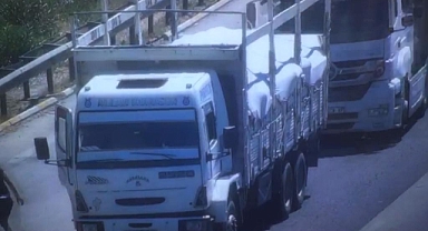 Seyir halinde olan tır duran kamyona çarptı