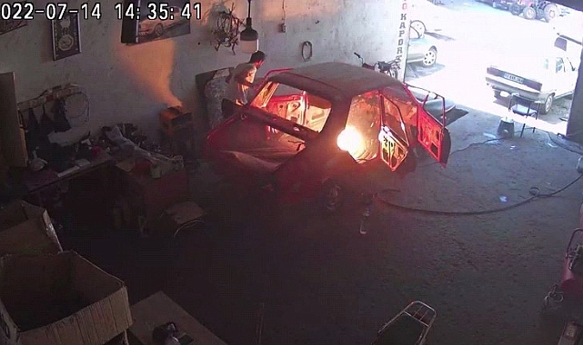 Siverek'te sanayide oksijen tüpü patladı!