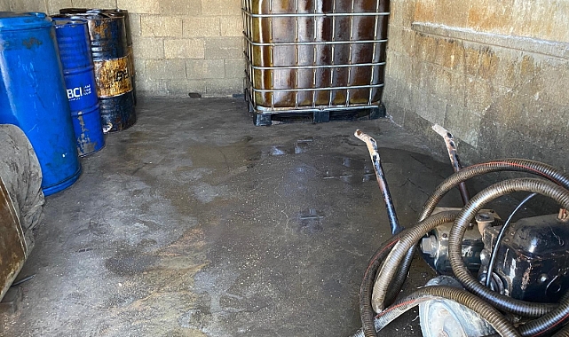 600 litre kaçak akaryakıt ele geçirildi