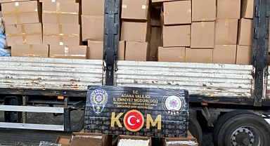 8 milyon 560 bin adet kaçak makaron ve doldurulmuş sigara ele geçirdi