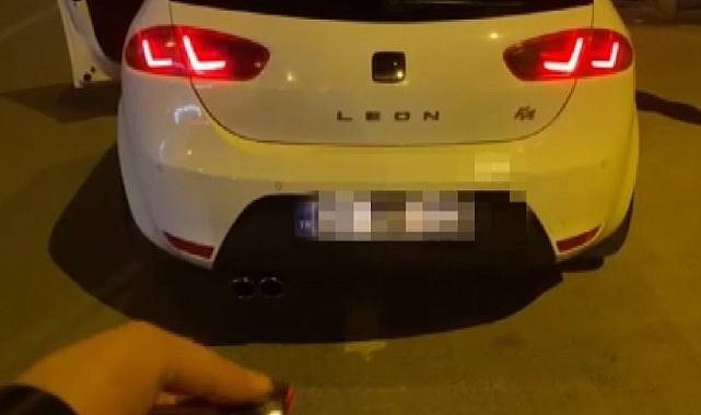 Gaziantep’te drift yapan araca ceza