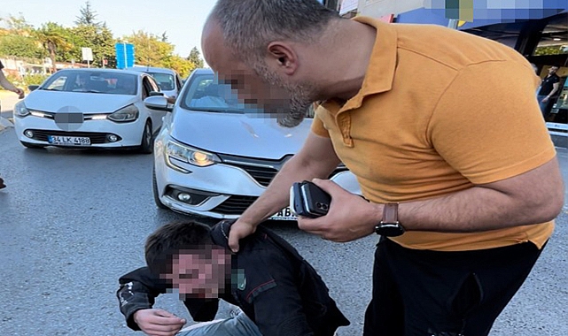 Kızına uyuşturucu satan şahsı döverek karakola götürdü
